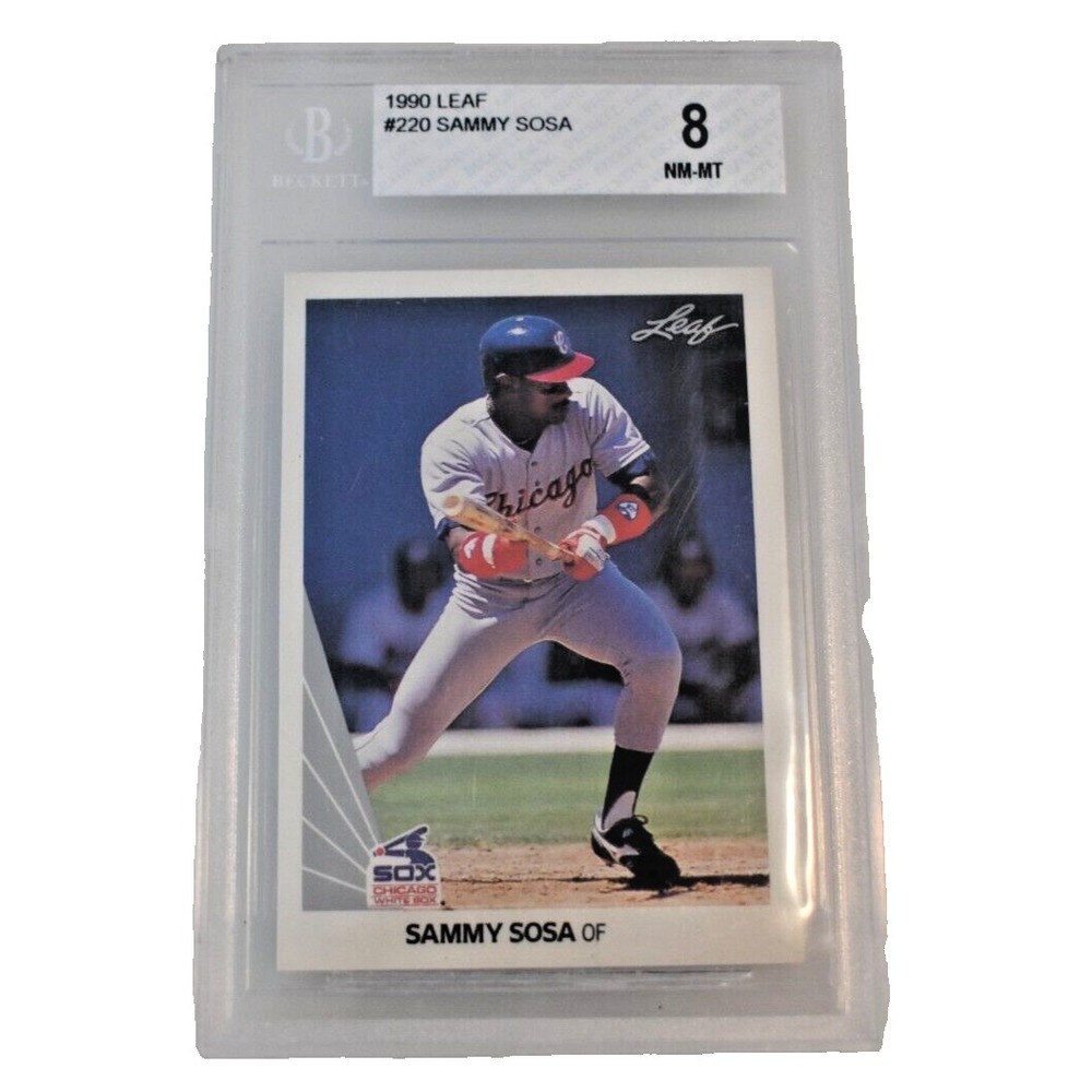 1990 Leaf Sammy Sosa #220 BGS 8 Rookie RC NM-MT Chicago White Sox Baseball Card
